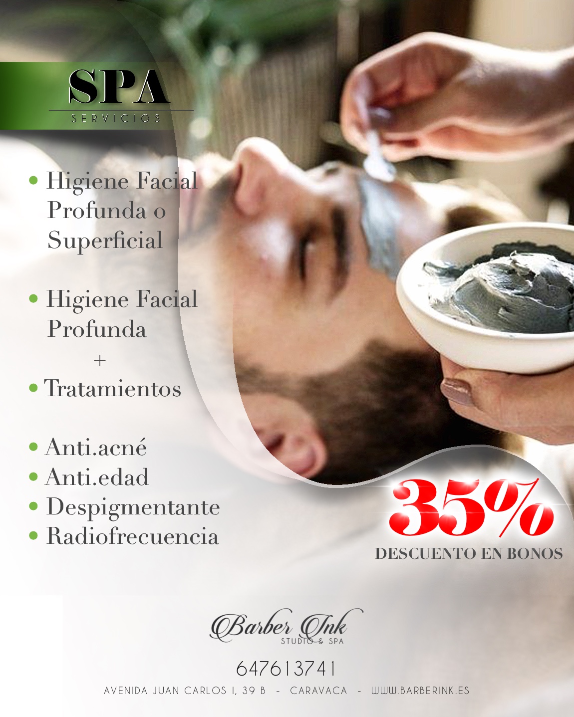 Higiene Facial e Higiene Facial con Tratamientos, Barber Ink Studio & Spa Men Cuidando de ti